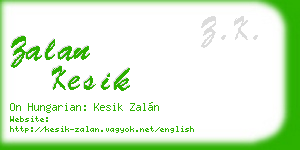 zalan kesik business card